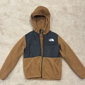 The North Face youth Brown and Black Fleece Jacket - size M or 10